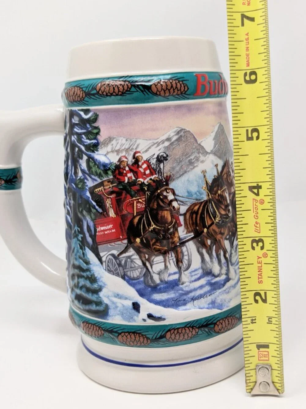 Budweiser Holiday Stein 1993 Collection Special Delivery Nora Koerber Clyesdales